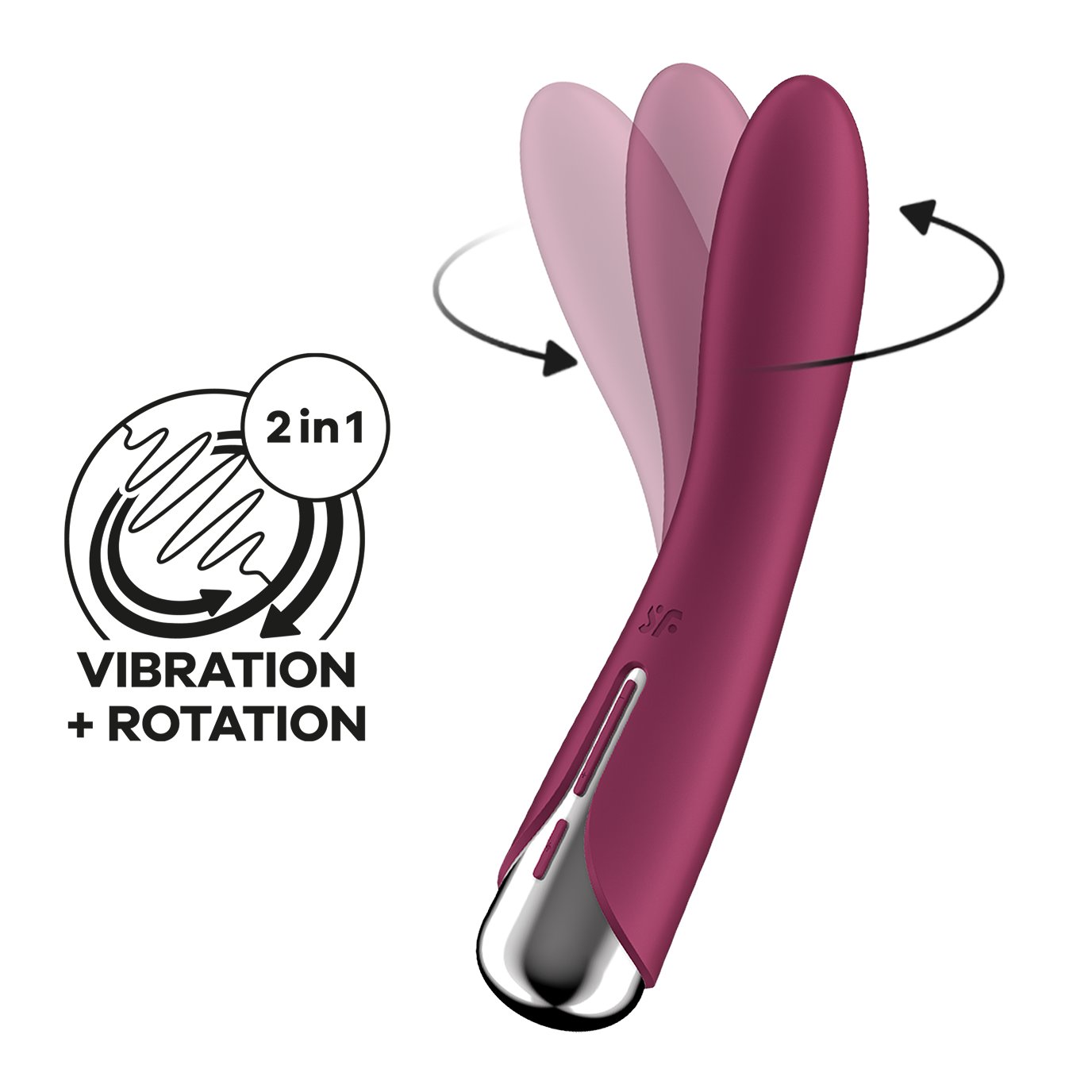 Вращающийся вибратор Satisfyer Spinning Vibe 1, красный_1