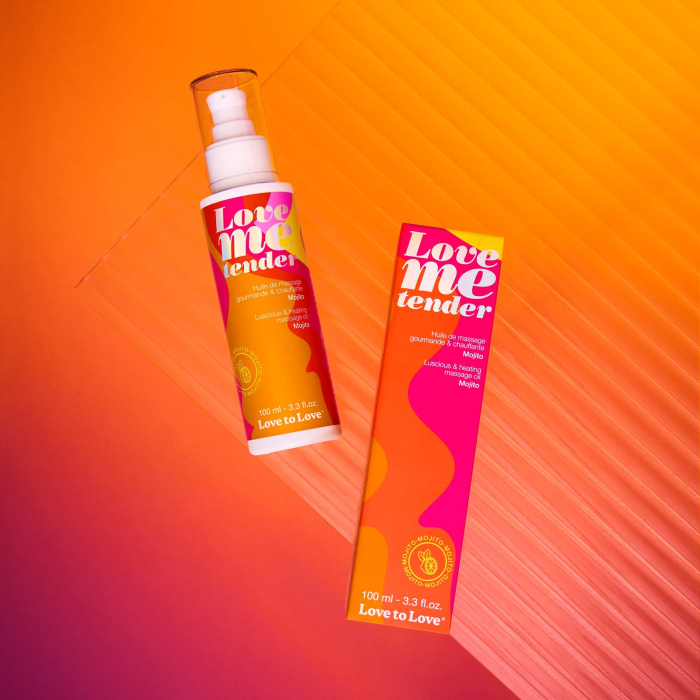 Съедобное массажное масло с разогревающим эффектом Love to Love LOVE ME TENDER Мохито 100мл_1