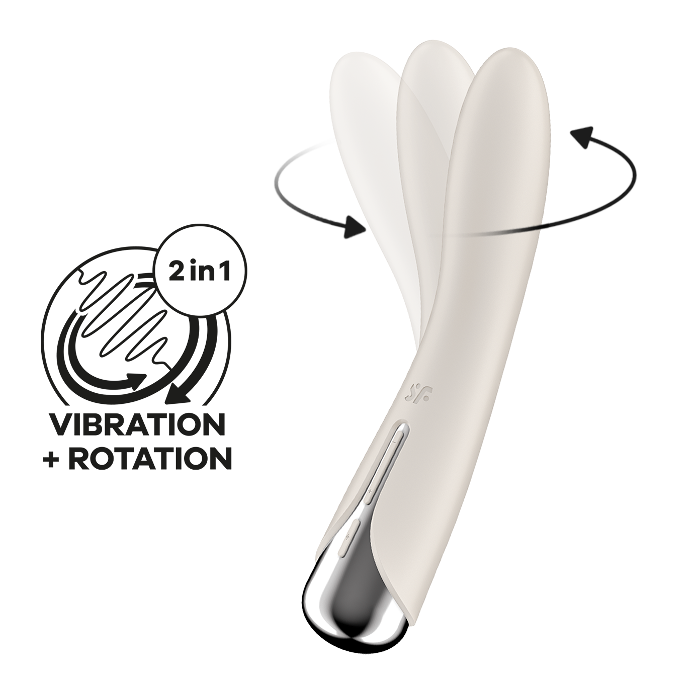 Вращающийся вибратор Satisfyer Spinning Vibe 1, бежевый_1