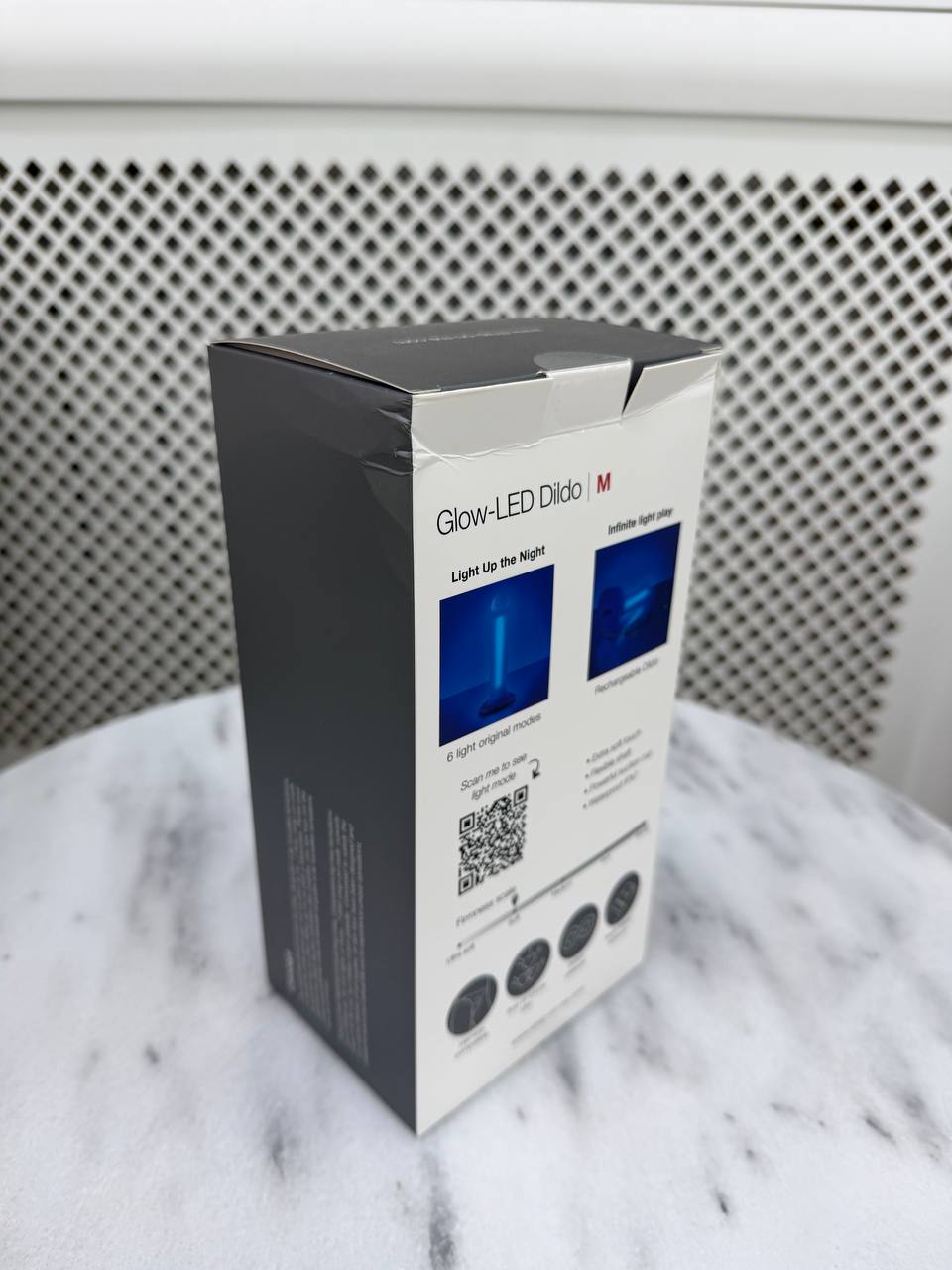 УЦЕНКА! Светящийся фаллоимитатор Strap-on-me Glow-Led Dildo - M, фиолетовый_3