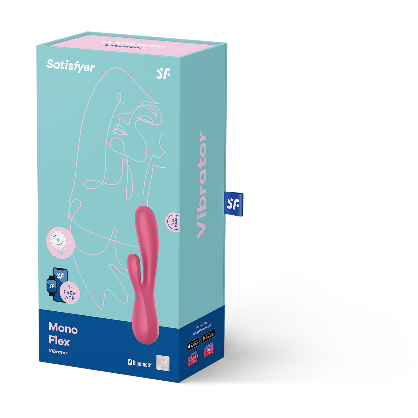 Вибромассажер Satisfyer Mono Flex с возможностью управления через приложение, красный_3
