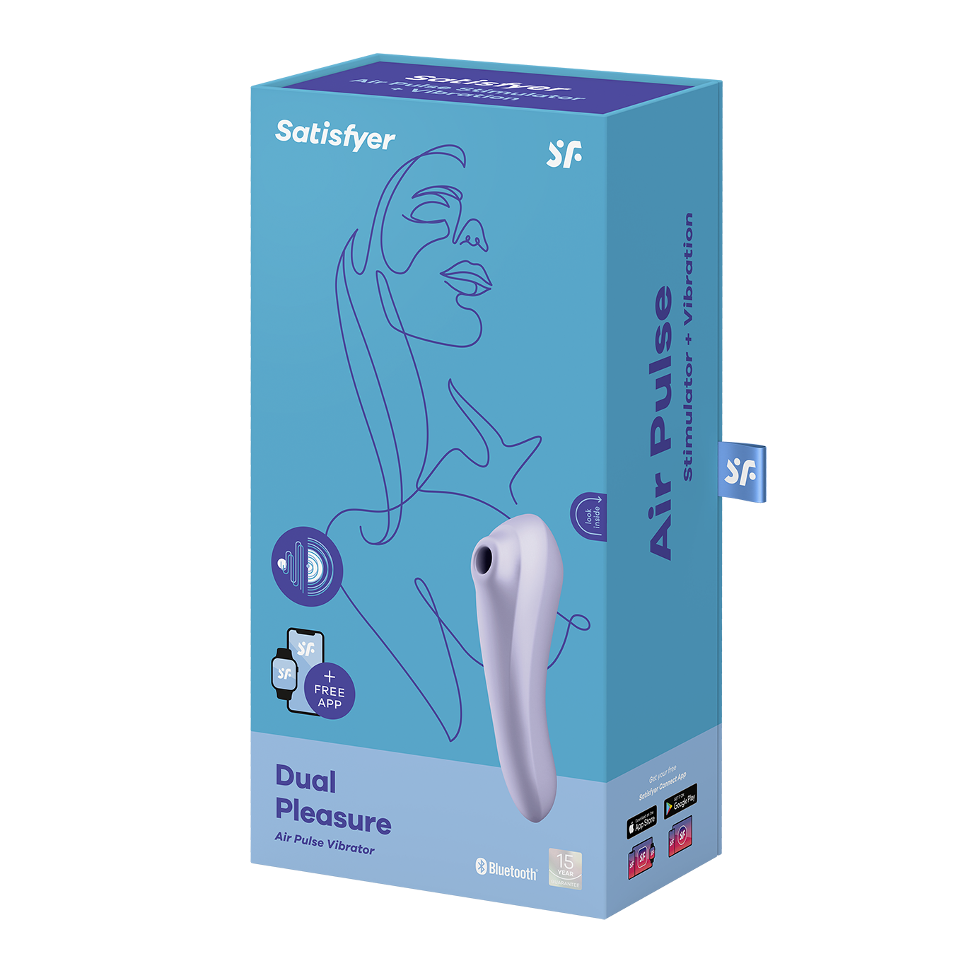 Вакуумно-волновой вибромассажер Satisfyer Dual Pleasure, фиолетовый_4