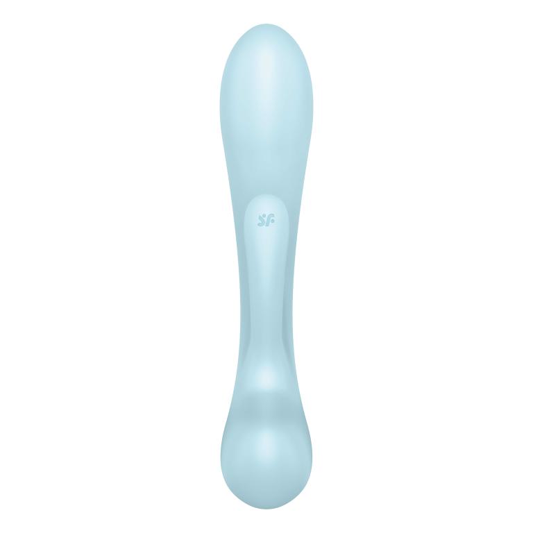 Гибкий вибратор-кролик 2 в 1 Satisfyer Triple Oh, голубой_2