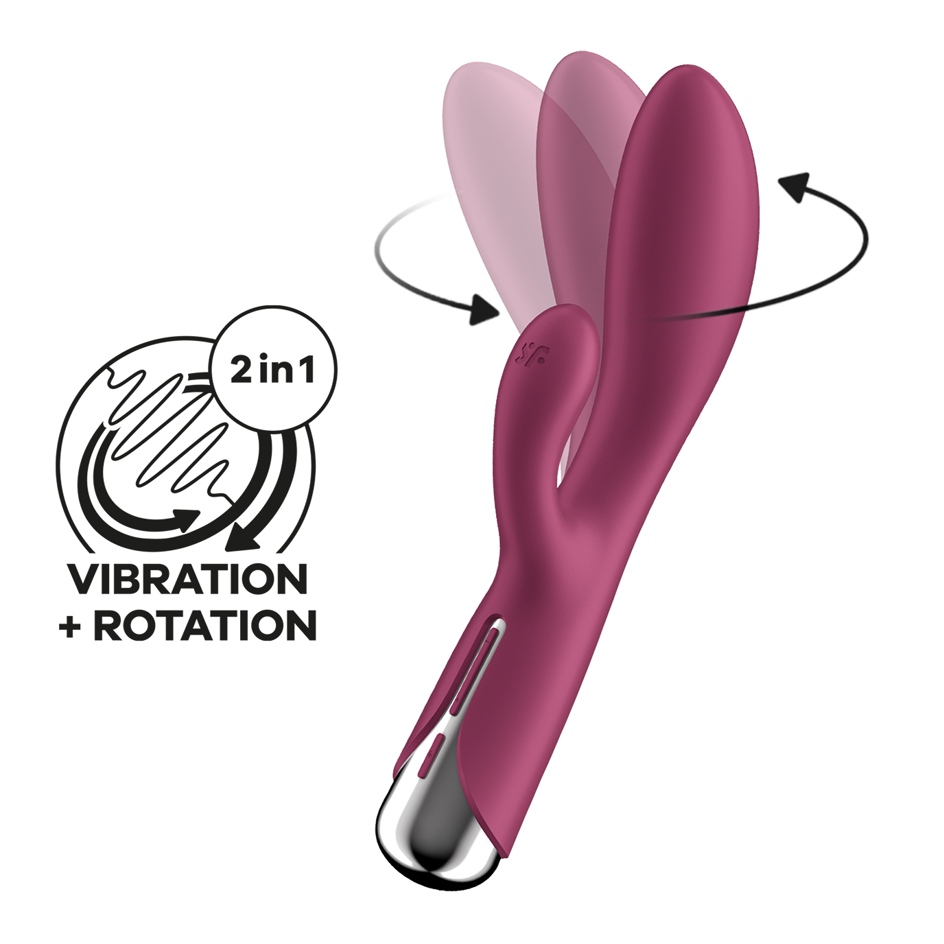 Вибратор кролик Satisfyer Spinning Rabbit 1, красный_1