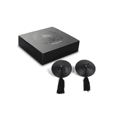 Украшение на грудь Bijoux Indiscrets Burlesque Pasties - Classic черное_2