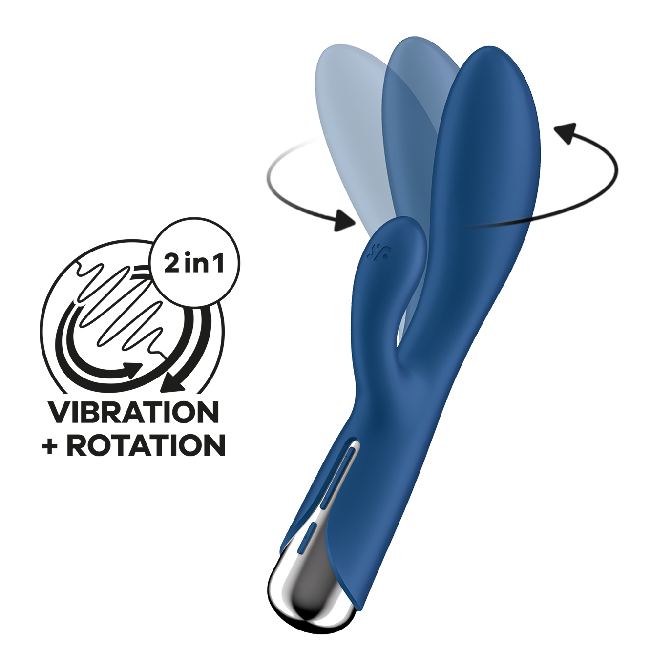 Вибратор кролик Satisfyer Spinning Rabbit 1, голубой_1