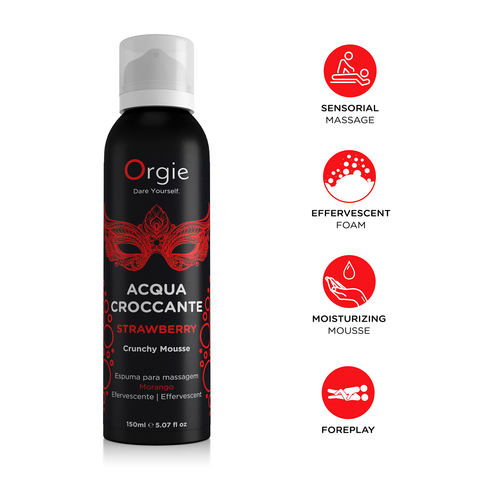 Хрустящая пенка для массажа Orgie Acqua Croccante Strawberry 150 мл_1