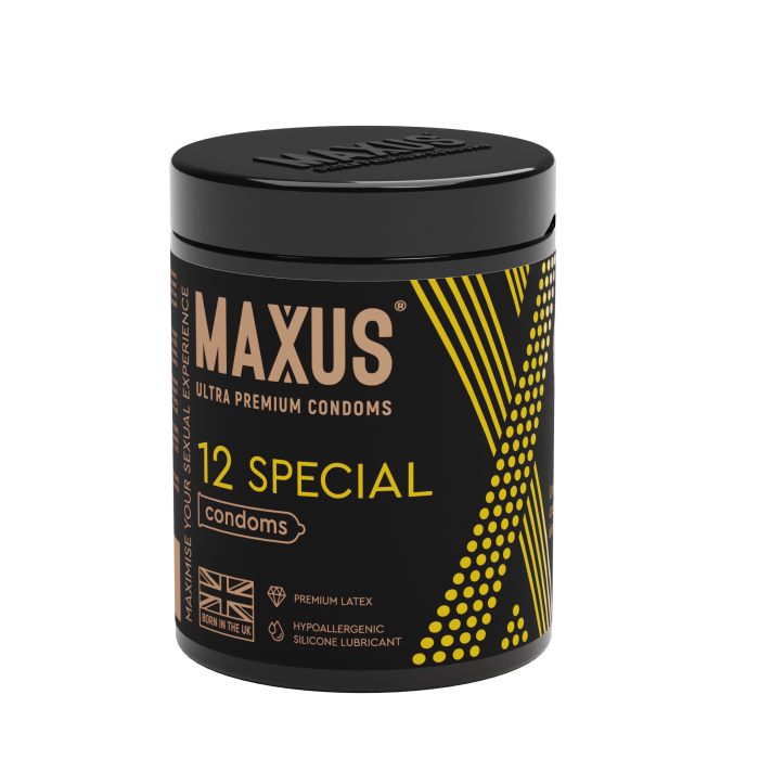 Презервативы MAXUS Special №12 с железным кейсом, точечно-ребристые X-Edition, 12 шт_4