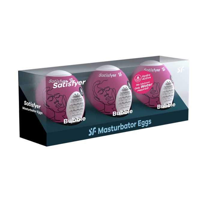 Набор из трех яиц мастурбаторов Satisfyer Masturbator Egg 3er Set Bubble _1