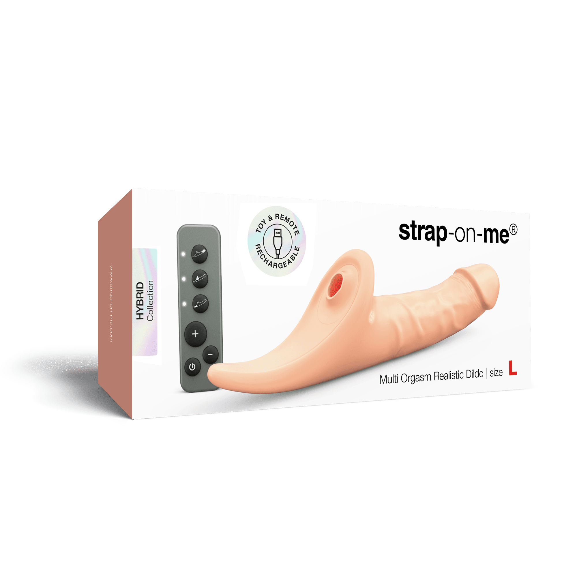 Фаллоимитатор Strap-on-me MULTI ORGASM REALISTIC DILDO с стимуляцией клитора и вибрацией L, телесный_4