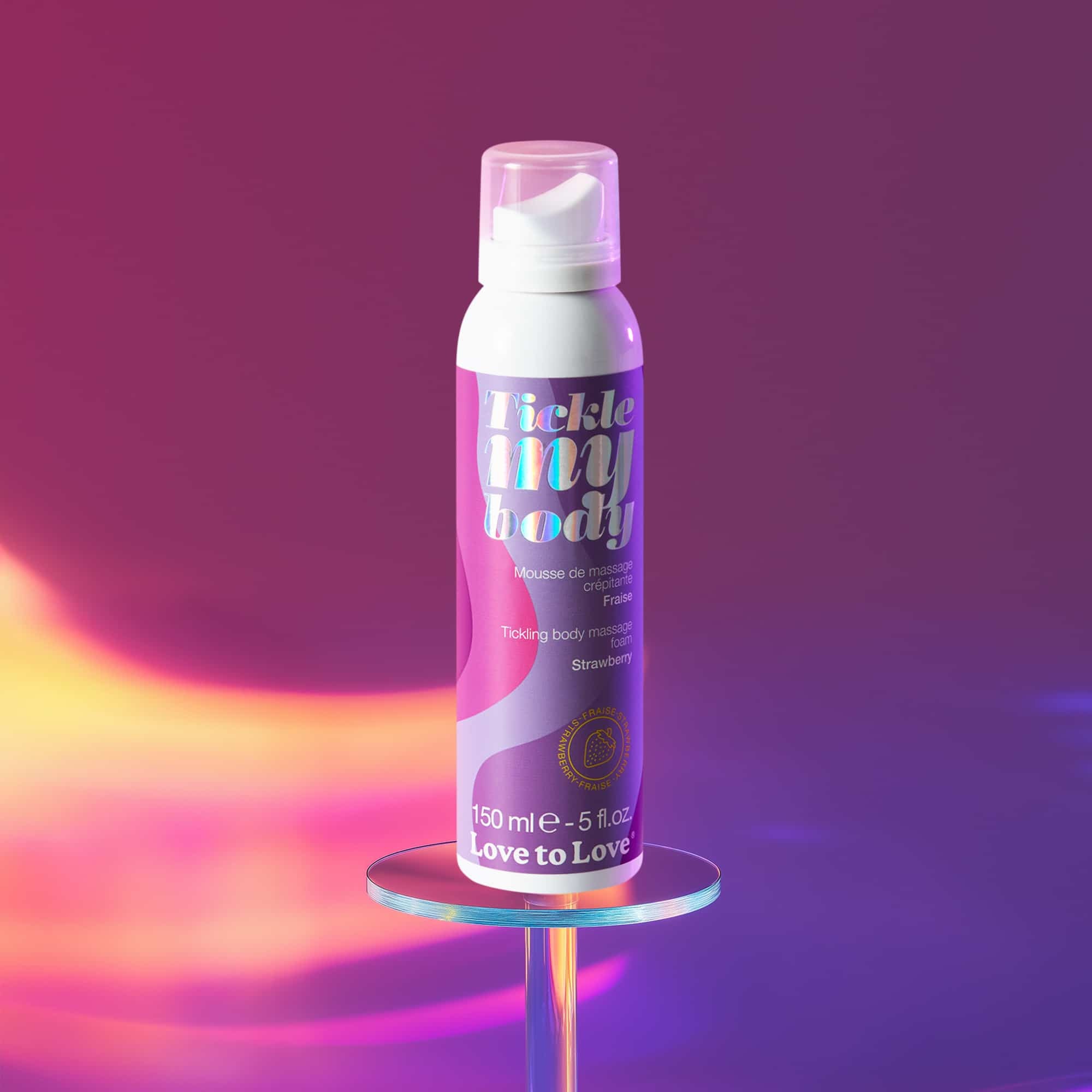 Массажная хрустящая пенка Love to Love TICKLE MY BODY Клубника 150мл_2