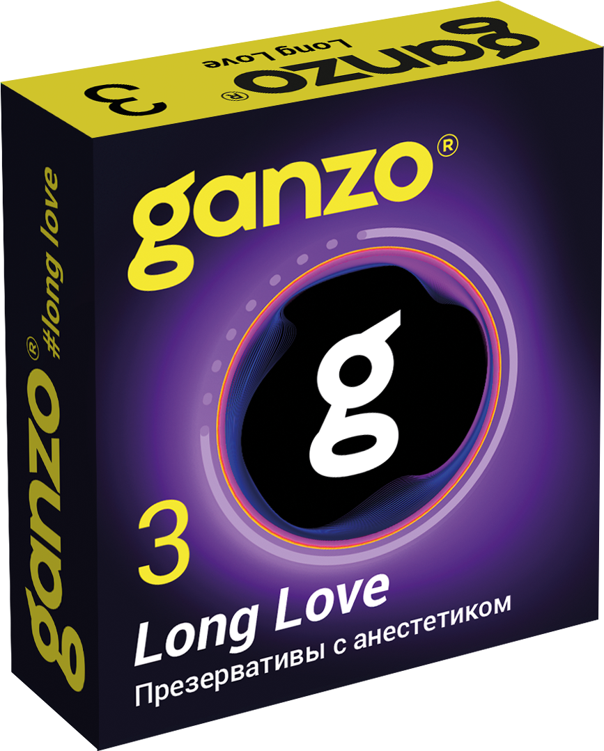 Презервативы Ganzo Long Love, с анестезирующим эффектом, латекс, 18 см, 3 шт_3