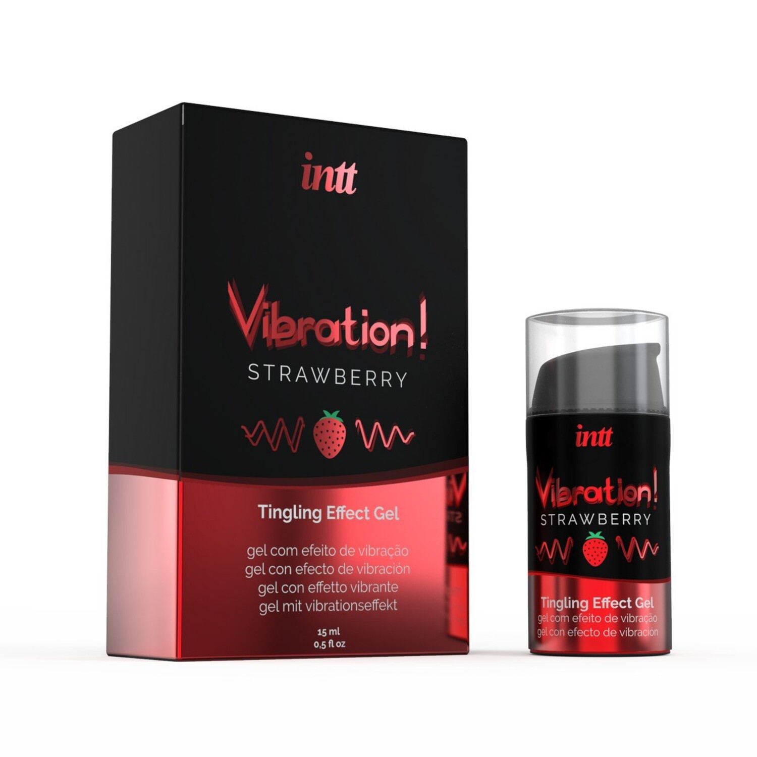 Жидкий интимный гель с эффектом вибрации Intt Strawberry, 15мл_3