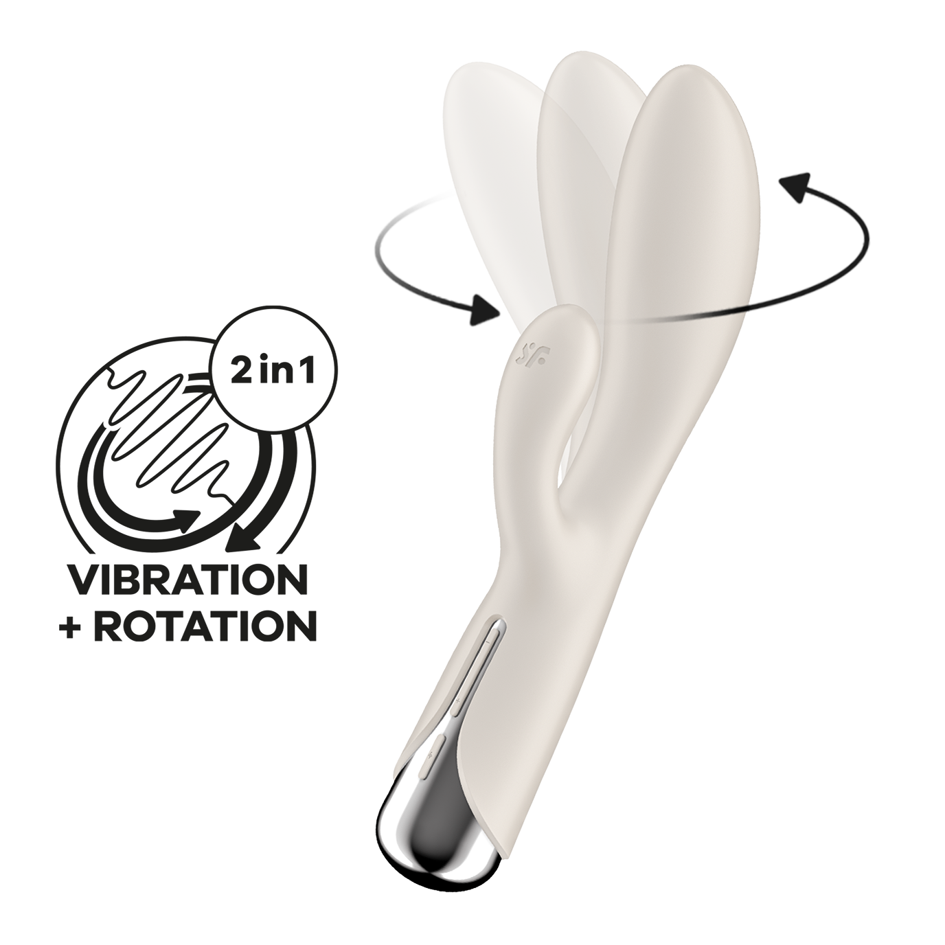 Вибратор кролик Satisfyer Spinning Rabbit 1, бежевый_1