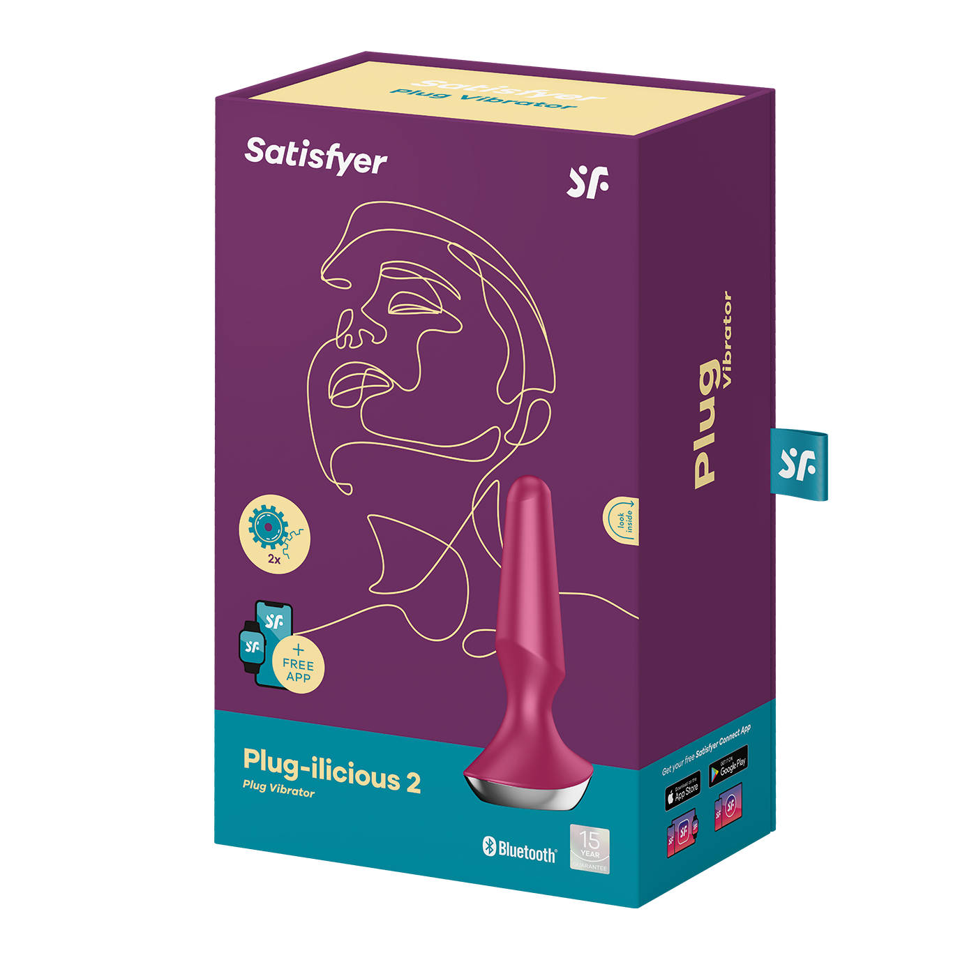 Анальная пробка Satisfyer Plug-ilicious 2 красная_5