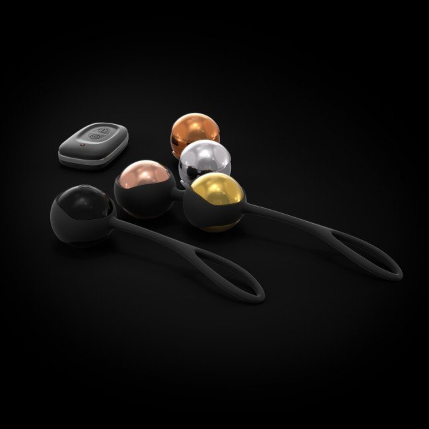 Набор вагинальных шариков Dorcel TRAINING BALLS со смещенным центром тяжести и вибрацией_3