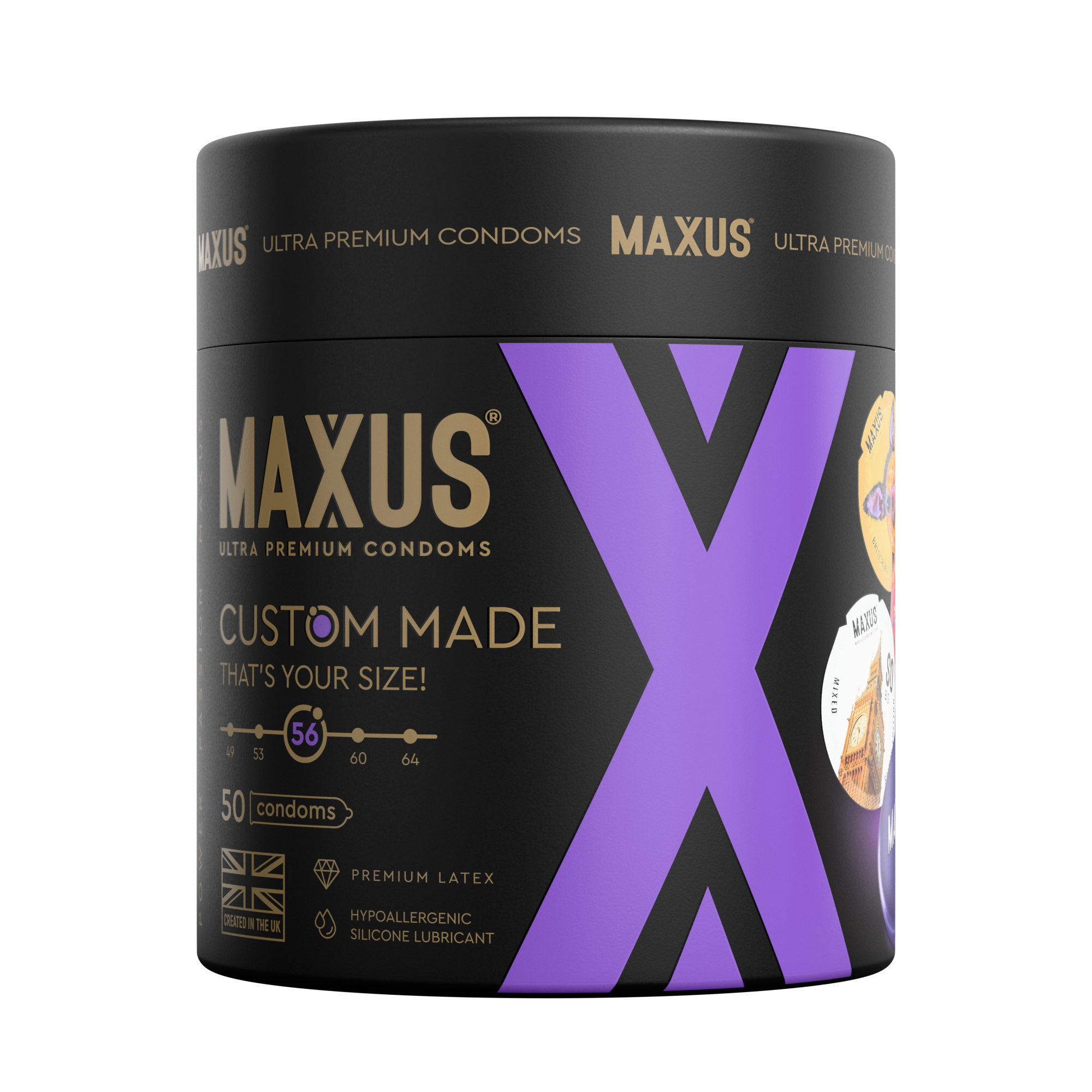 Презервативы MAXUS Custom Made 56 №50 в железном кейсе, увеличенные X-Edition, 50 шт_2