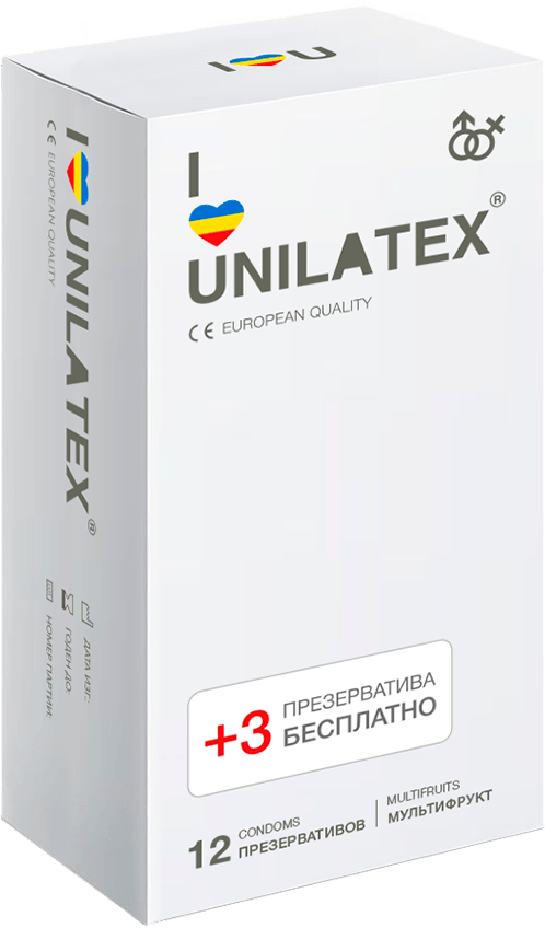 Презервативы фруктовые Unilatex Multifruits 12 шт+3 шт  _1