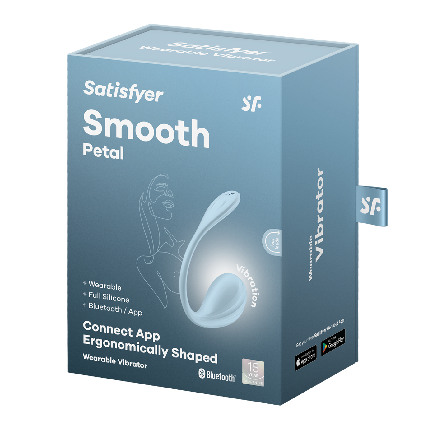 Виброяйцо Satisfyer Smooth Petal, голубой_2