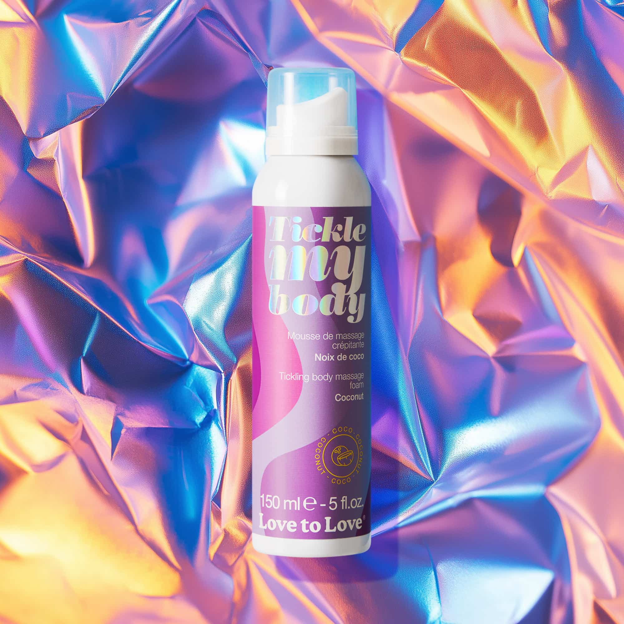 Массажная хрустящая пенка Love to Love TICKLE MY BODY Кокос 150мл_1
