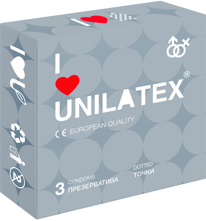 Презервативы точечные Unilatex Dotted 3 шт_2