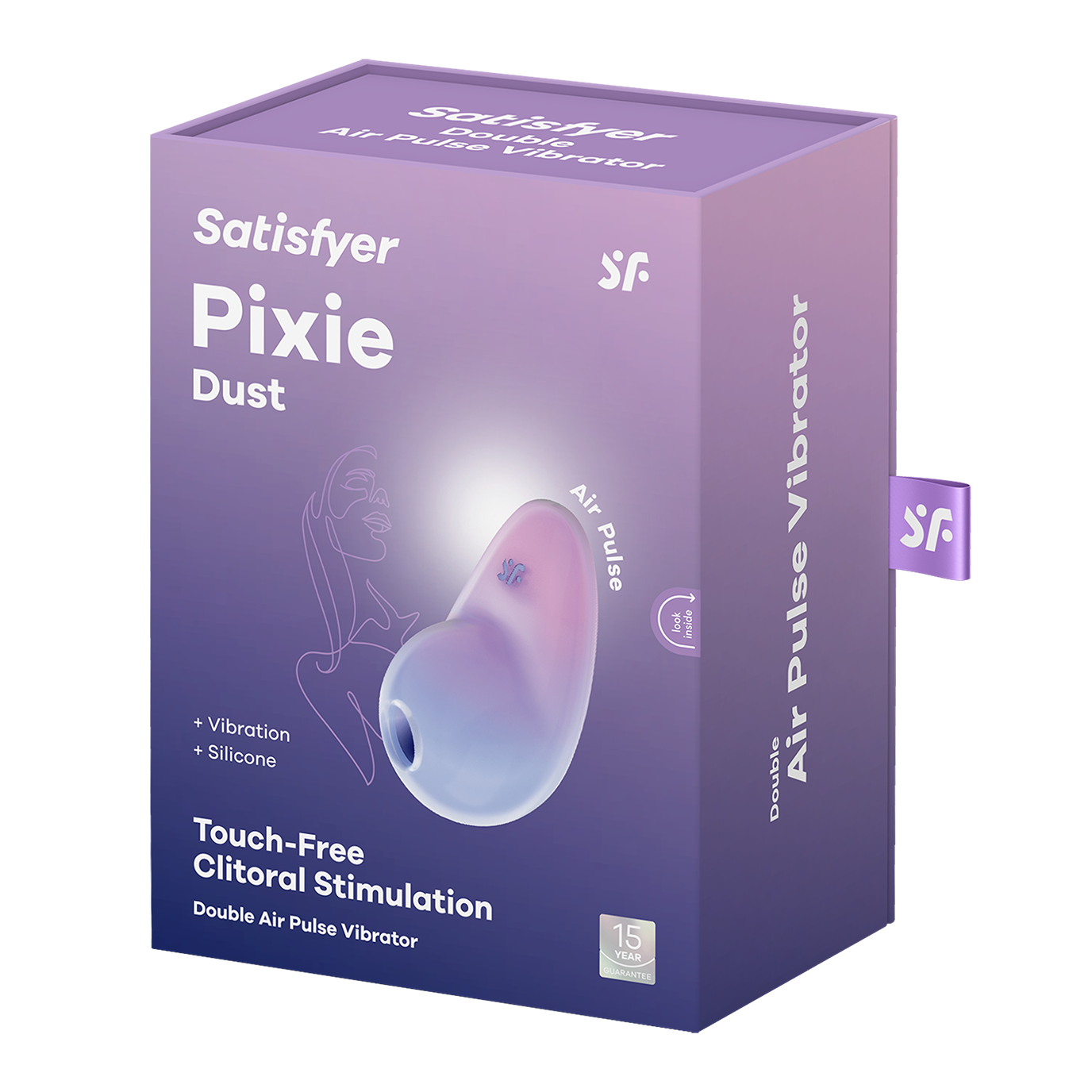 Вакуумный стимулятор клитора Satisfyer Pixie Dust, фиолетово-розовый_2