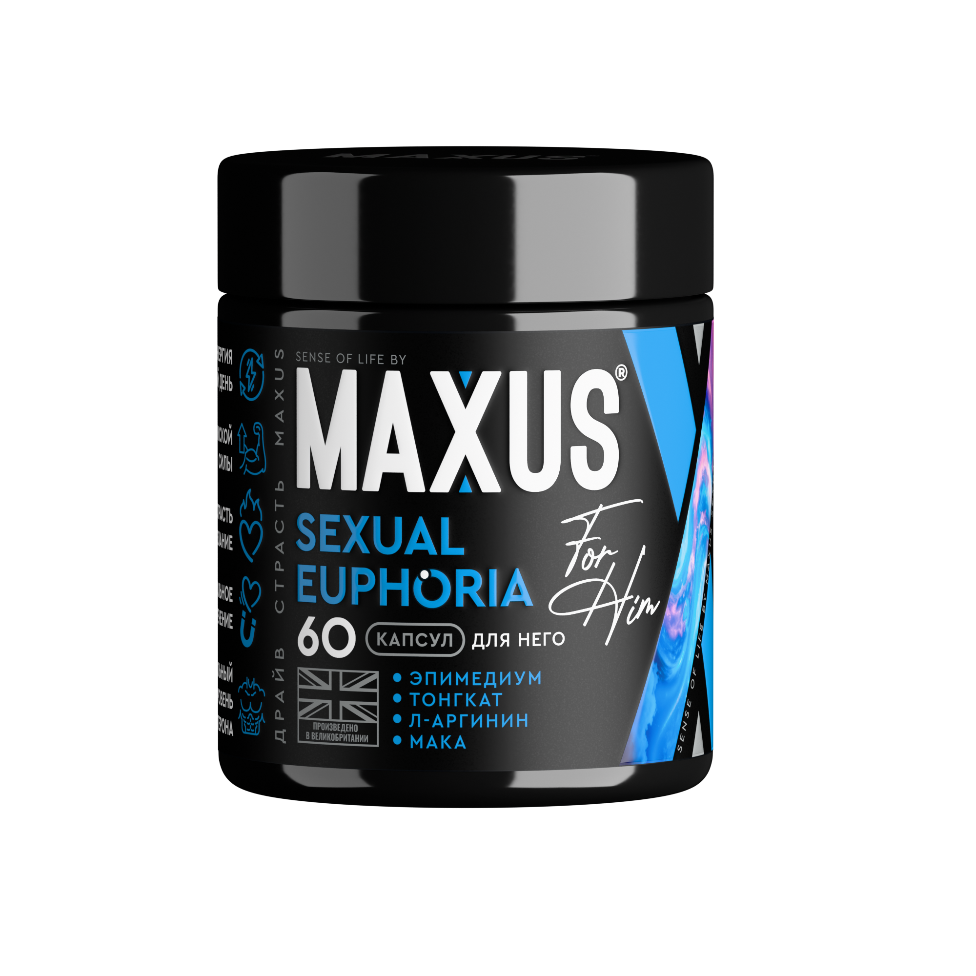 БАД SENSE OF LIFE by MAXUS Сексуальная Эйфория для него, Sexual Euphoria for him, 60 капсул_2
