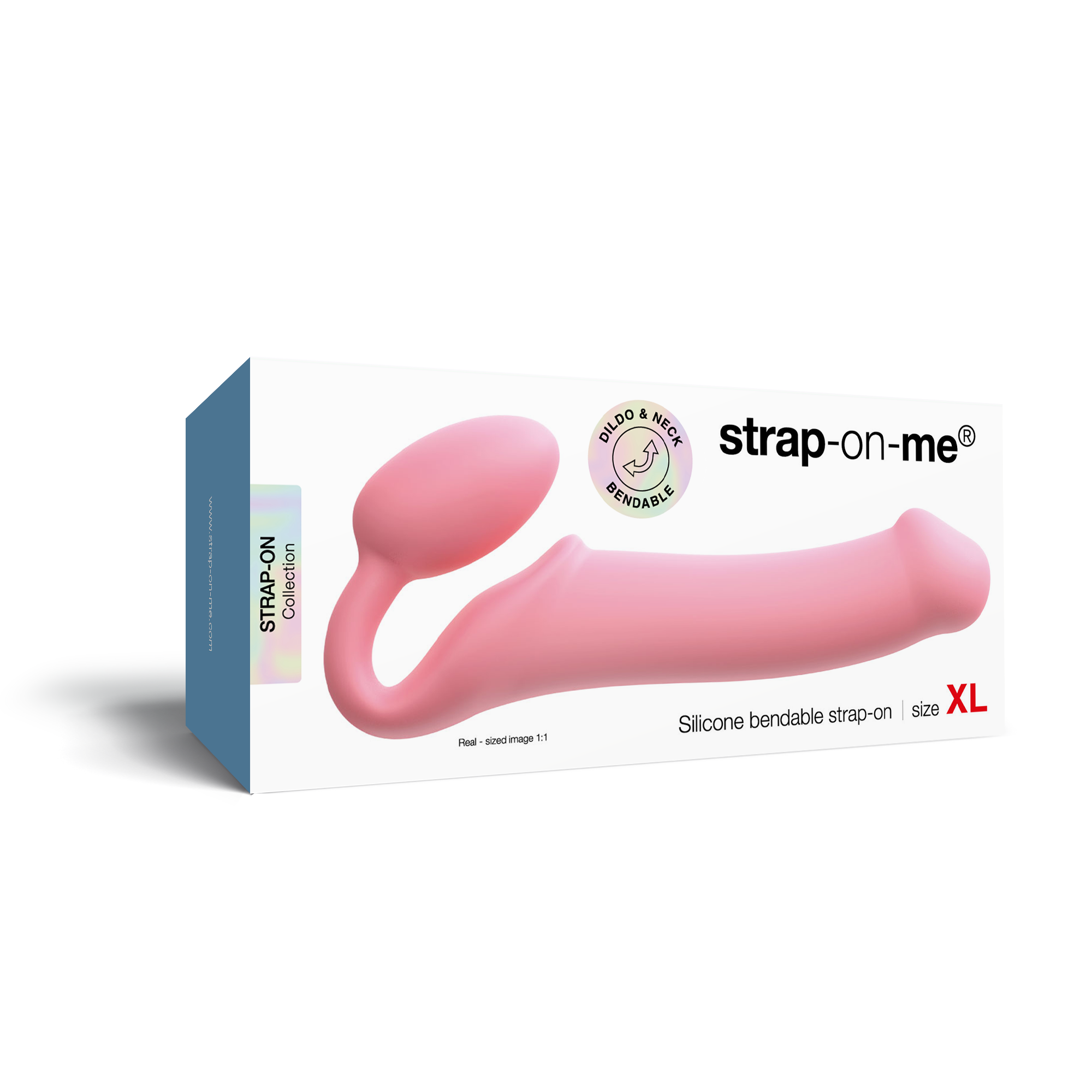 Гибкий страпон Strap-on-me Semi-Realiste, розовый, ХL_2