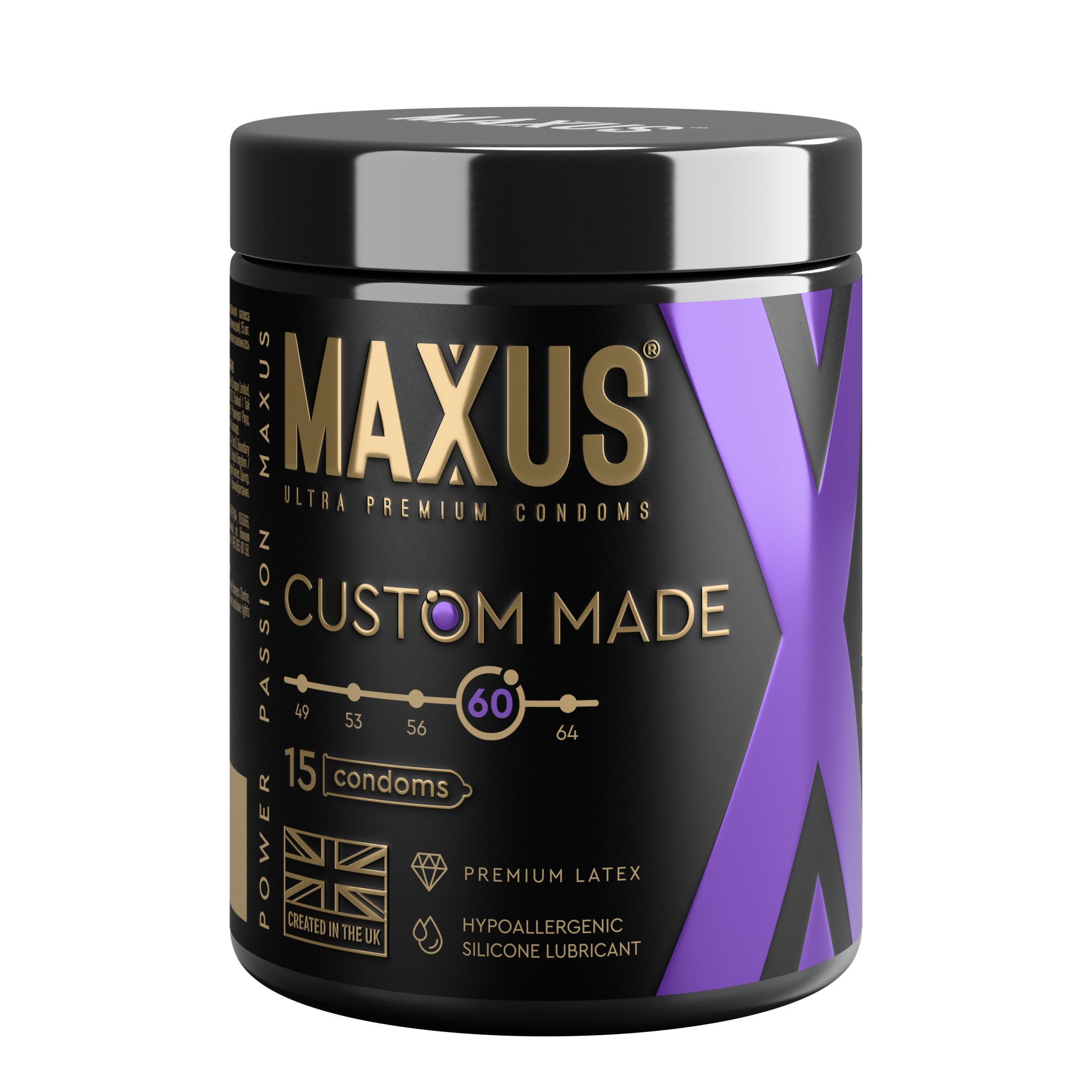 Презервативы MAXUS Custom Made 60 №15 в железном кейсе, увеличенные X-Edition, 15 шт_15