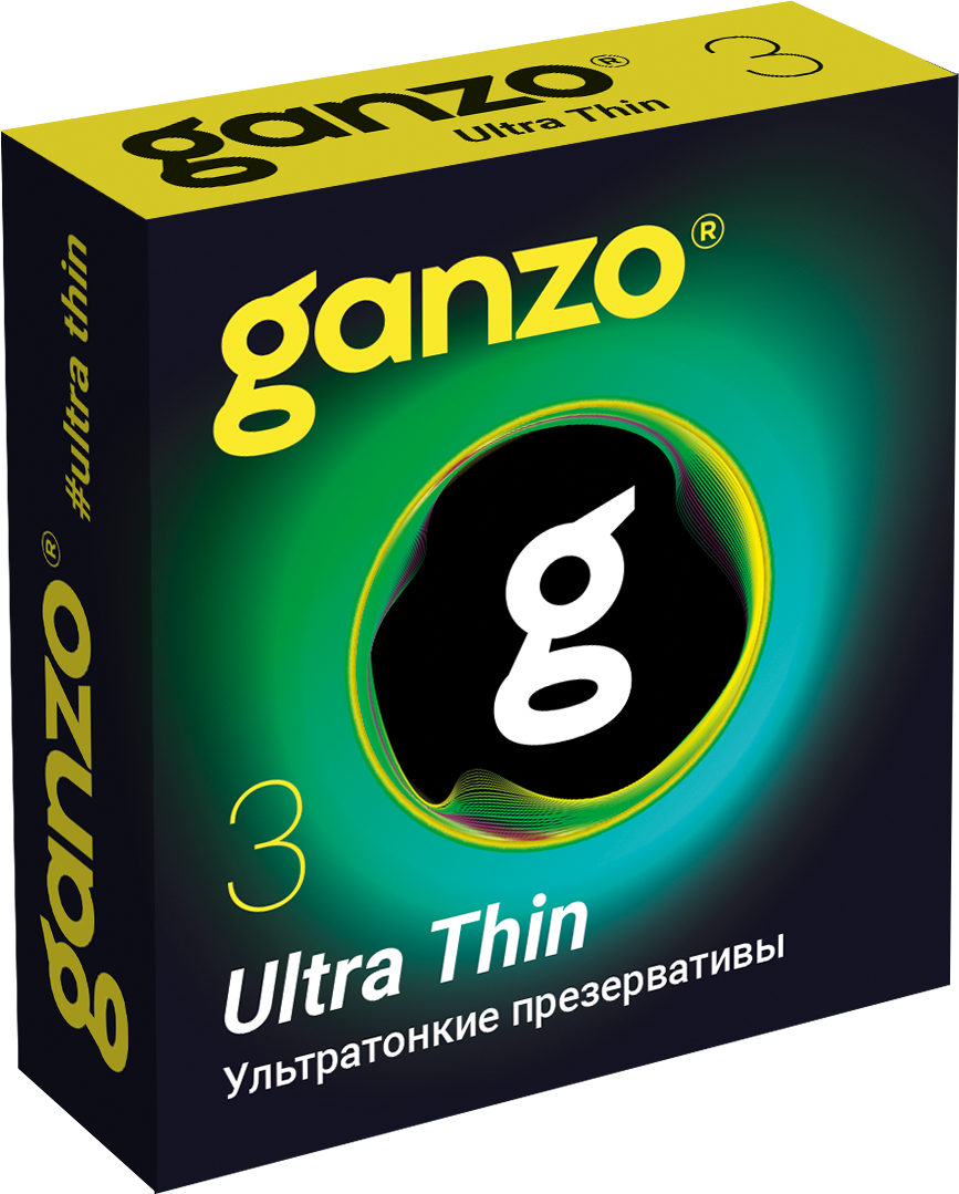 Презервативы Ganzo Ultra thin, ультратонкие, латекс, 18 см, 3 шт_1