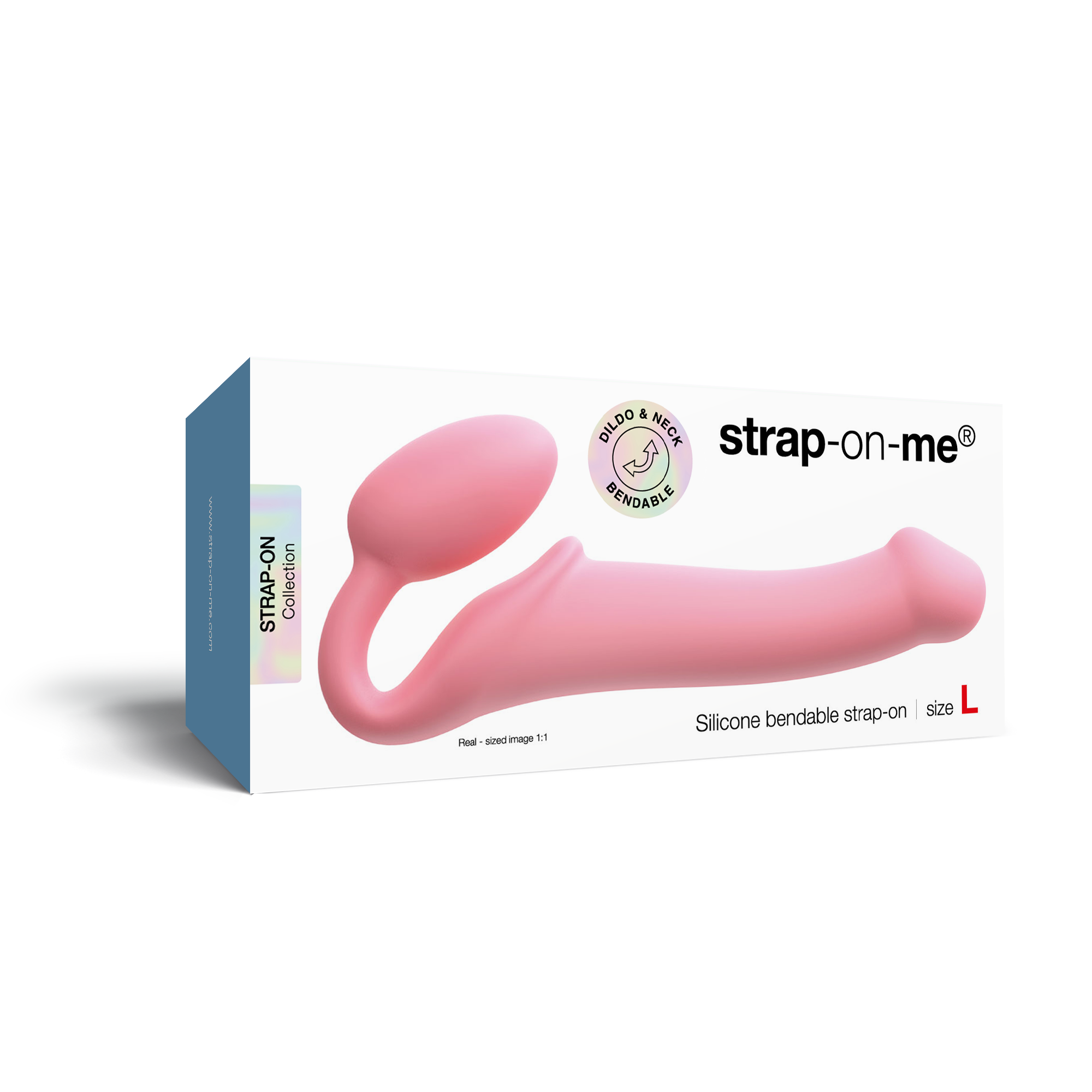 Гибкий страпон Strap-on-me Semi-Realiste, розовый, L_3