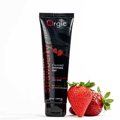 Съедобный интимный гель Orgie Lube Tube Strawberry, 100 мл_1