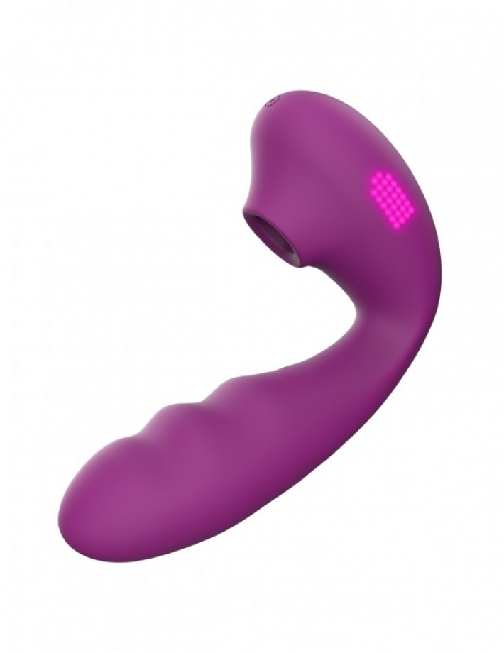 Вакуумный стимулятор BeYourLover Tara с LED-дисплеем и двойным нагревом, фиолетовый_10