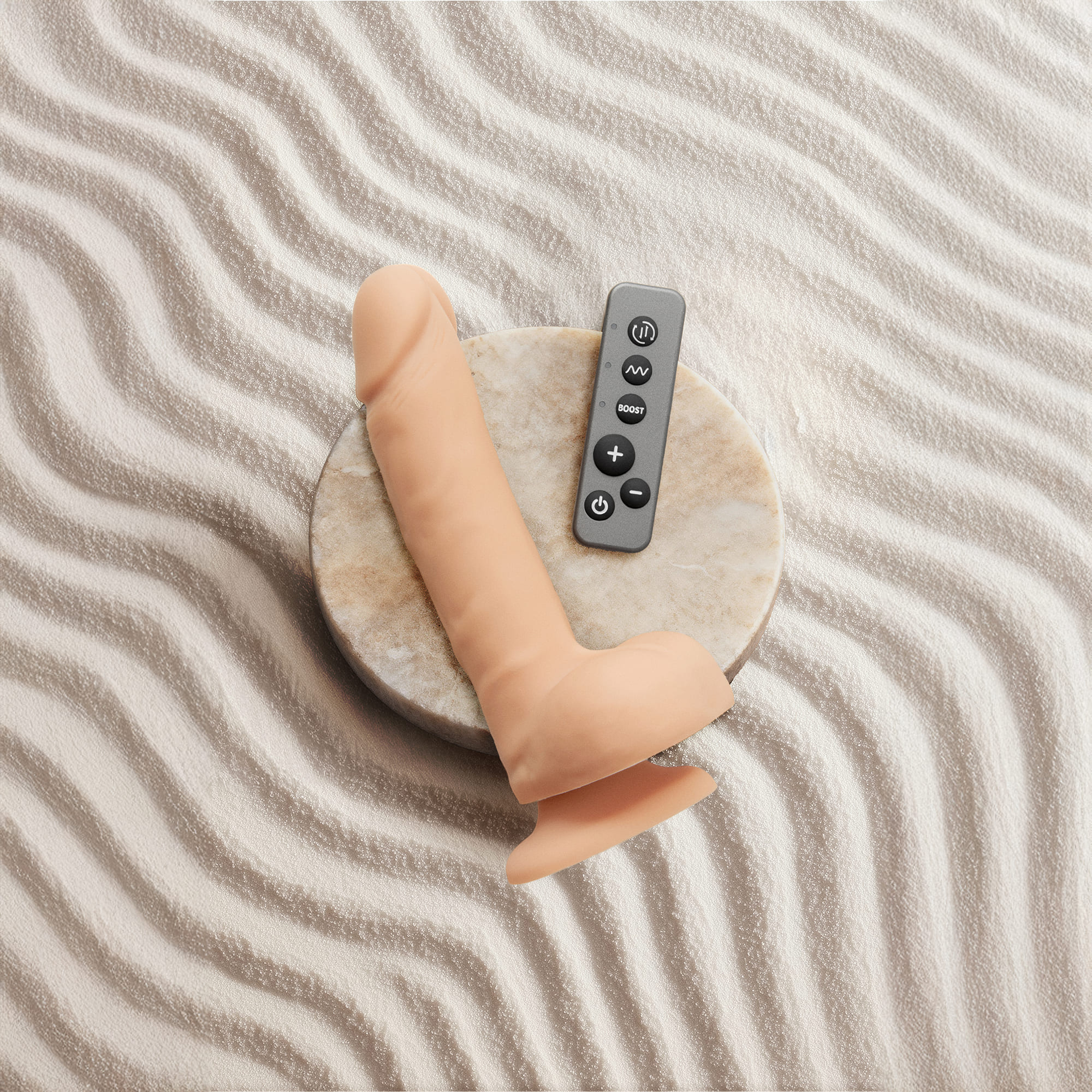 Фаллоимитатор Strap-on-me ROTATING & VIBRATING REALISTIC DILDO с вращением и вибрацией, L, ванильный_3