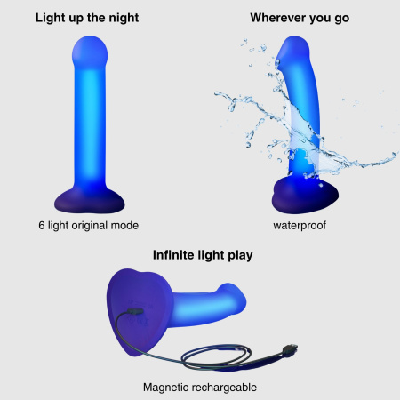 6017843-IMAGE 2 - Glow-led-dildo-size-M-strap-on-me.