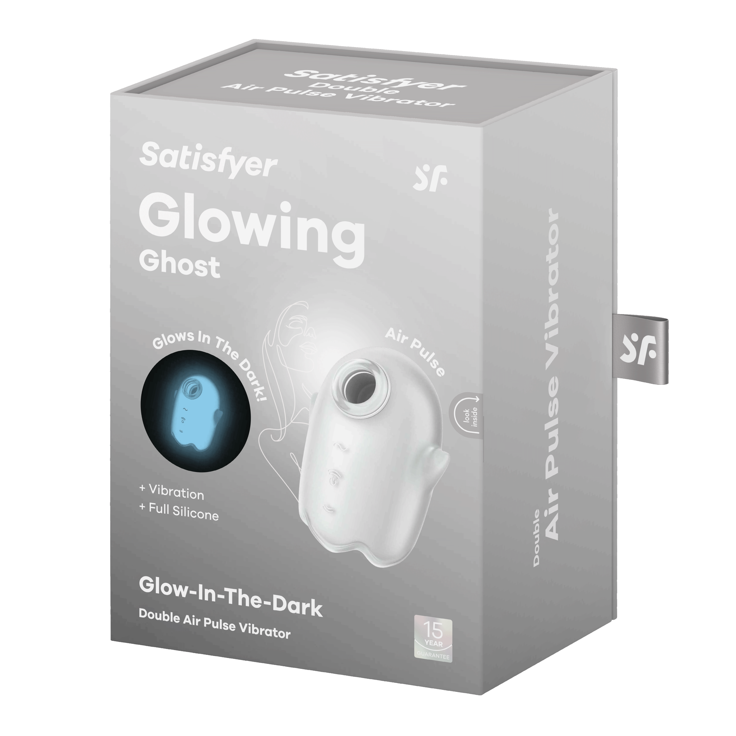 Светящийся вакуумный стимулятор Satisfyer Glowing Ghost, белый_2