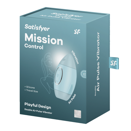 Вакуумный стимулятор клитора Satisfyer Mission Control, голубой_2