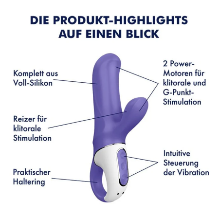 Вибратор Satisfyer Vibes Magic Bunny, фиолетовый_2