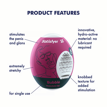 Мастурбатор яйцо Satisfyer Masturbator Egg Bubble_3
