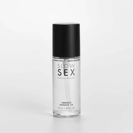 Съедобное cогревающее массажное масло Bijoux Indiscrets Warming massage oil - SLOW SEX, 50 мл_2