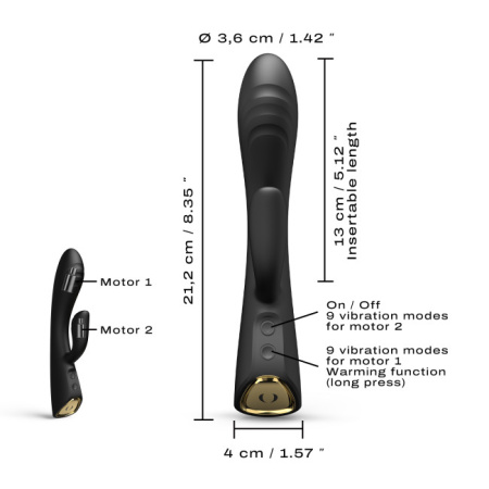 Вибратор кролик Dorcel FLEXI RABBIT, черный_4