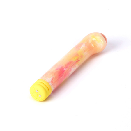 Компактный вибратор из стекла BeYourLover Magic Cane, желтый_2