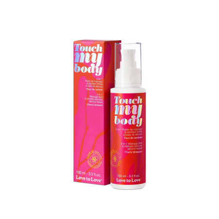 Силиконовый лубрикант 2в1 Love to Love TOUCH MY BODY Вишневый цветок 100мл_1