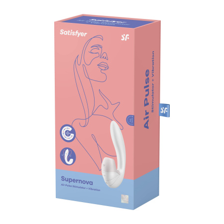Вибратор с вакуумным стимулятором Satisfyer Supernova, белый_1