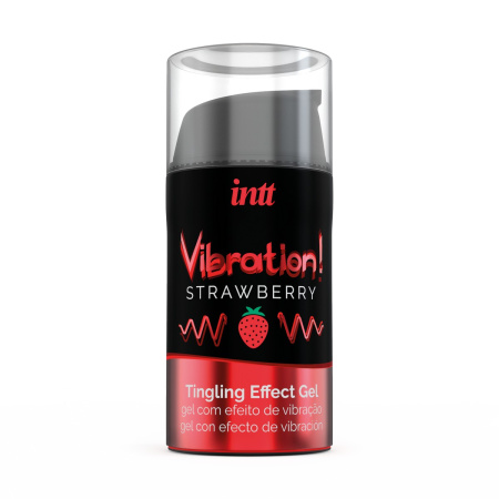 Жидкий интимный гель с эффектом вибрации Intt Strawberry, 15мл_2