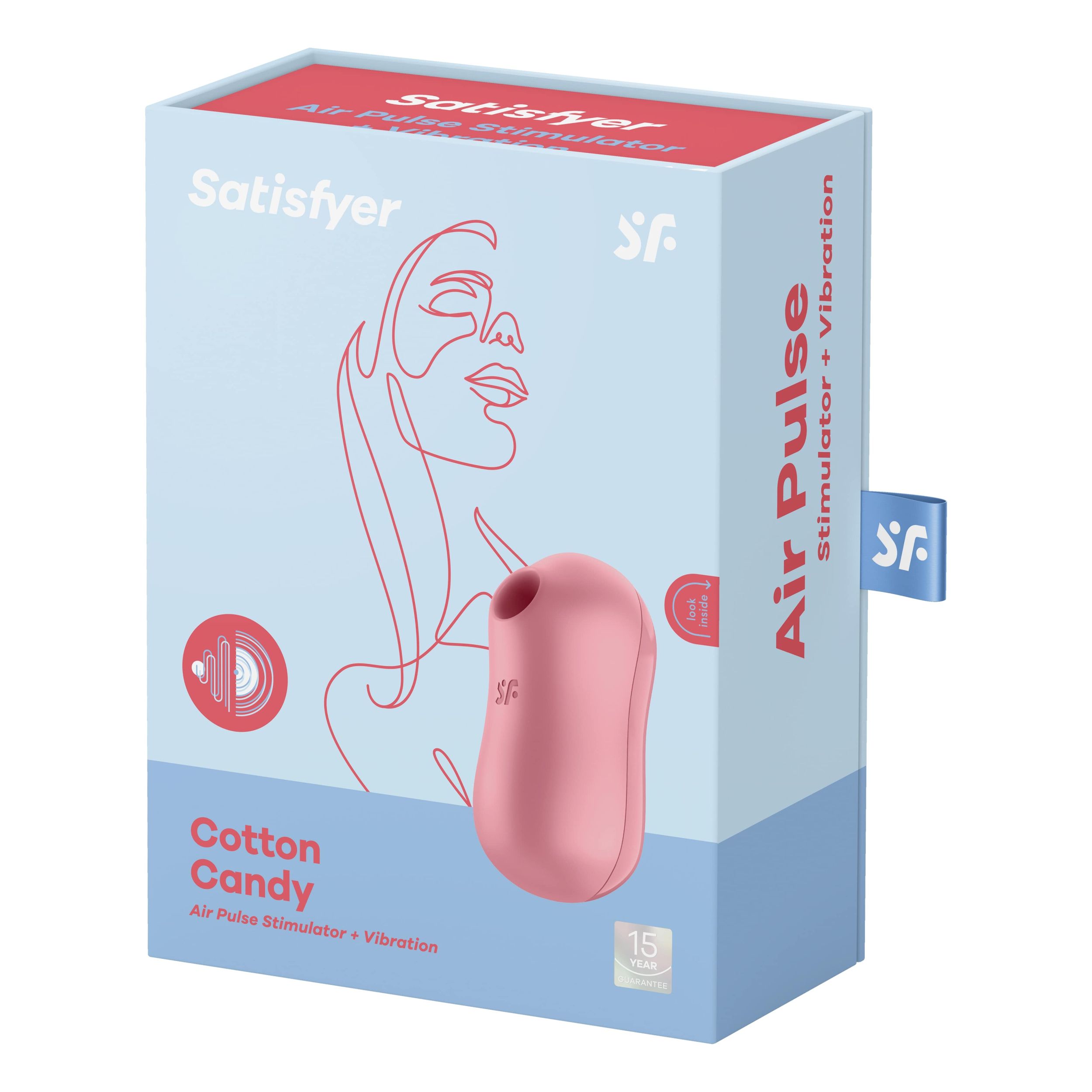 Вакуумно-волновой стимулятор с вибрацией Satisfyer Cotton Candy, розовый_1