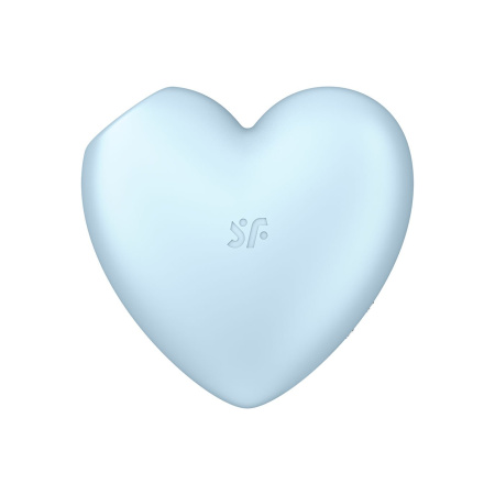 Вакуумно-волновой стимулятор с вибрацией Satisfyer Cutie Heart, голубой_3