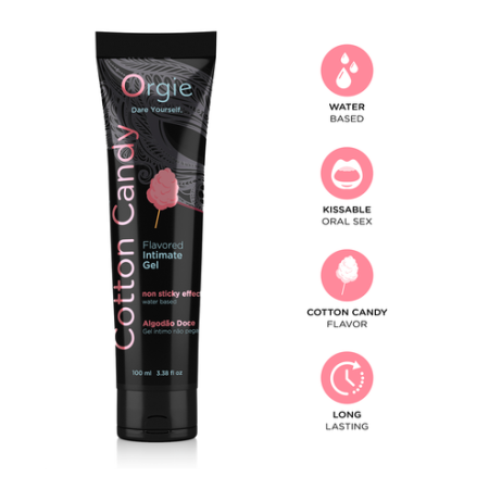 Съедобный интимный гель Orgie Lube Tube Cotton Candy, 100 мл_3
