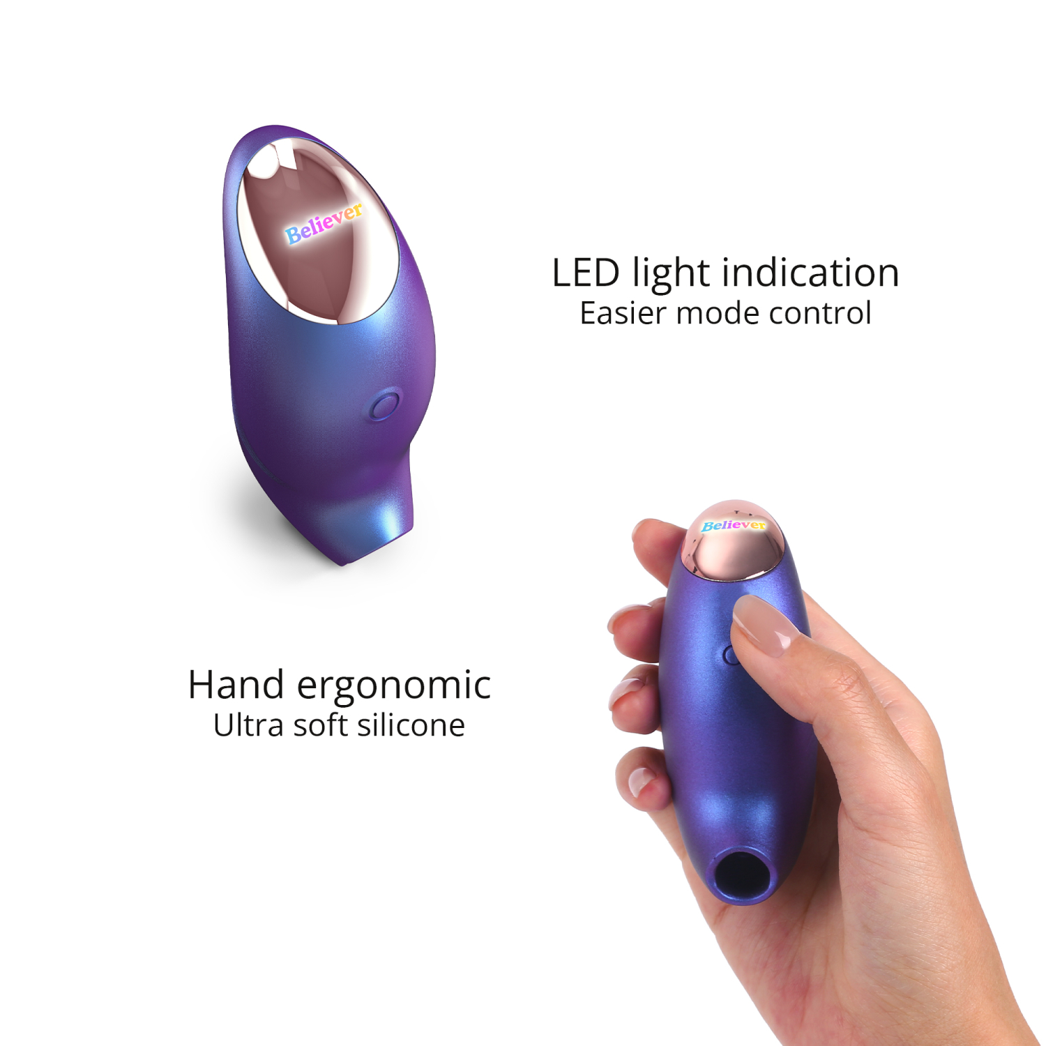 Вакуумно-волновой стимулятор Love to Love BELIEVER - IRIDESCENT NIGHT_11