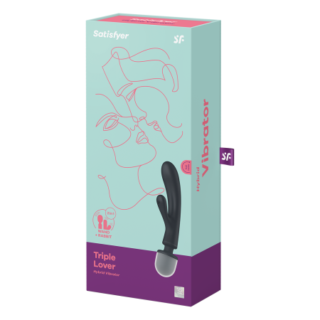 Вибратор-ванд 2 в 1 Satisfyer Triple Lover, серый_8